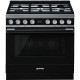 SMEG Cocina horno eléctrico  CPF9GPBL. 6 zonas. Negro. Zona Gigante